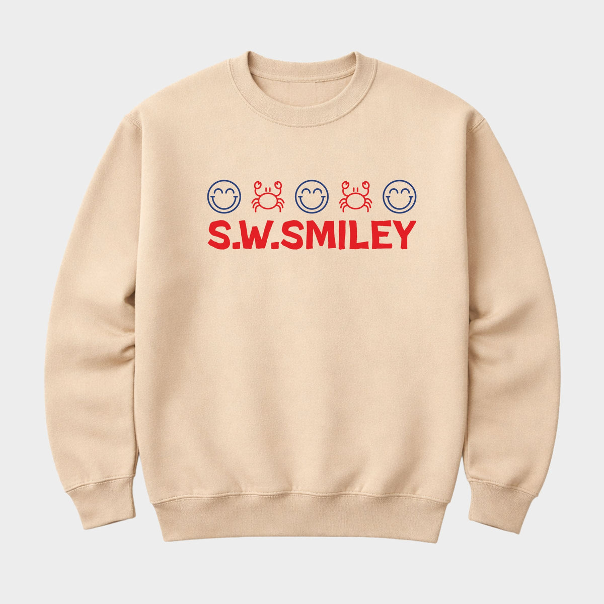 S.W.Smiley Crab Row - Men's Graphic Sweatshirt