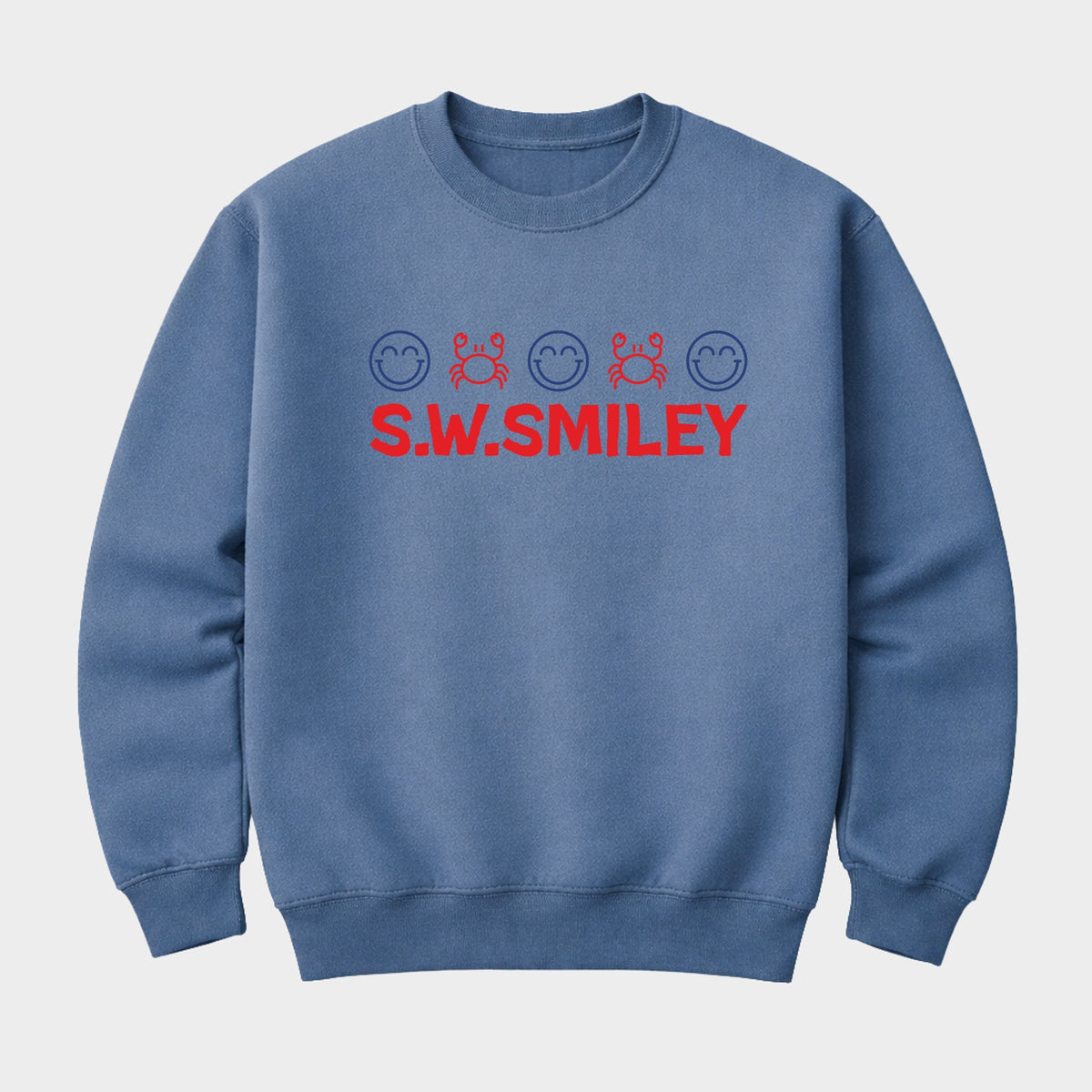 S.W.Smiley Crab Row - Men's Graphic Sweatshirt