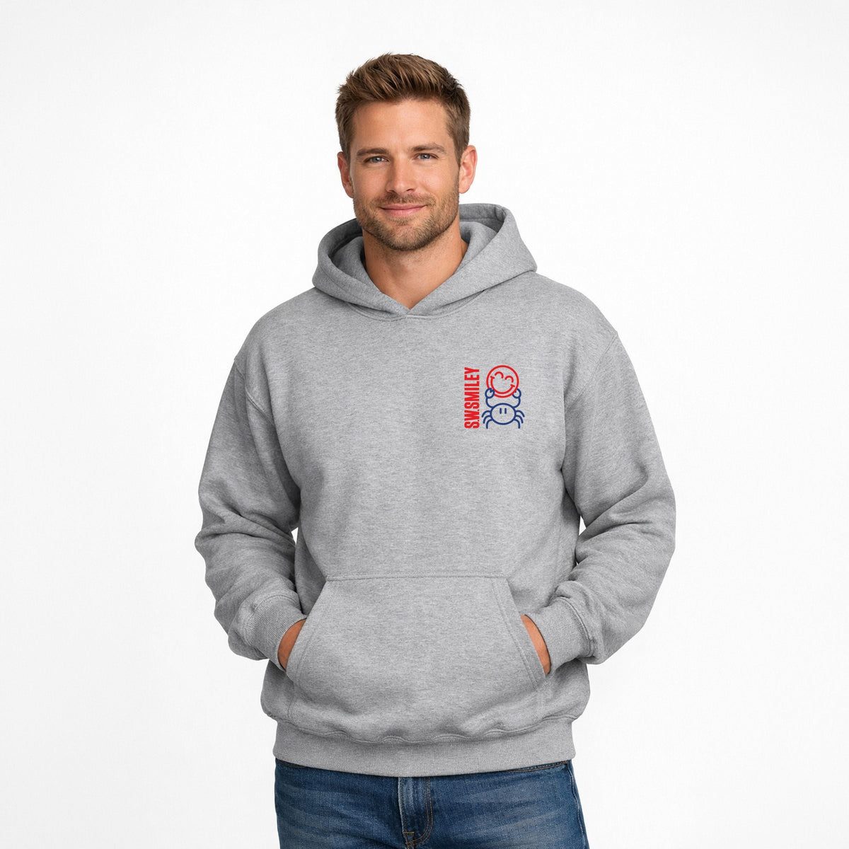 S.W.Smiley Crab Smiley - Men's Graphic Hoodie