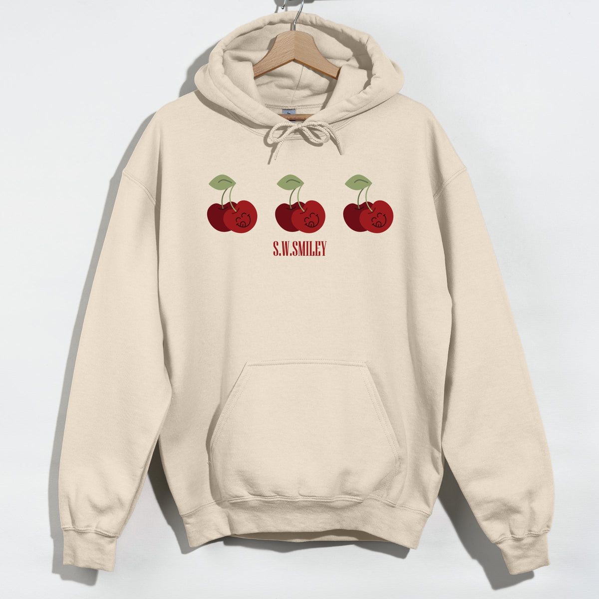 S.W.Smiley Cherry Face Row - Women's Graphic Hoodie