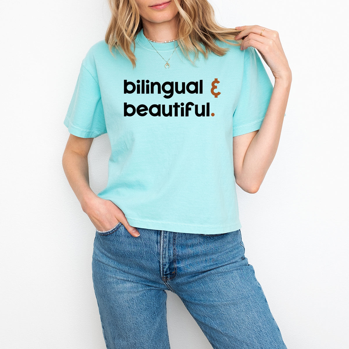 Bilingual And Beautiful - Boxy Crop Top