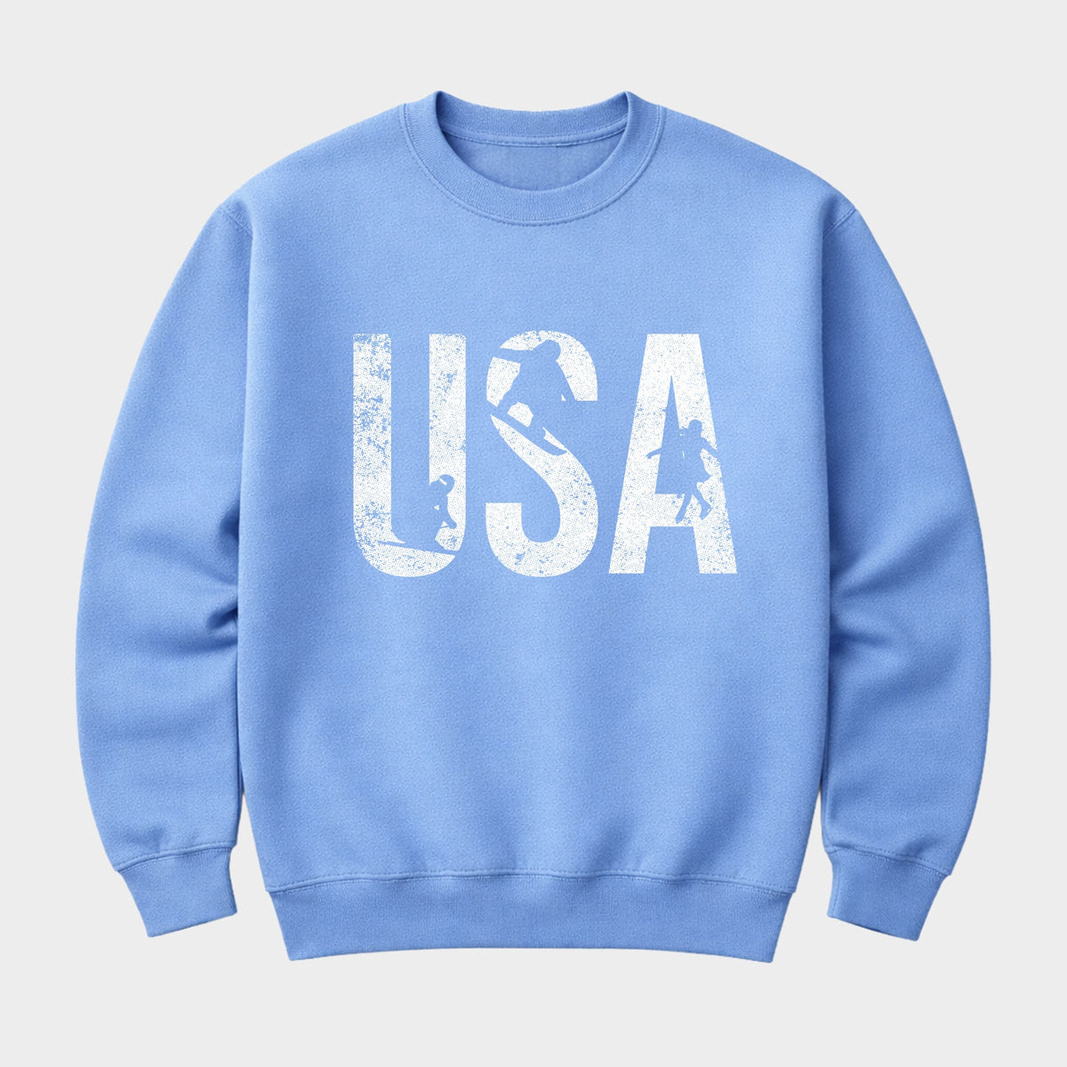 USA Winter Sports Distressed - Men's Graphic Sweatshirt