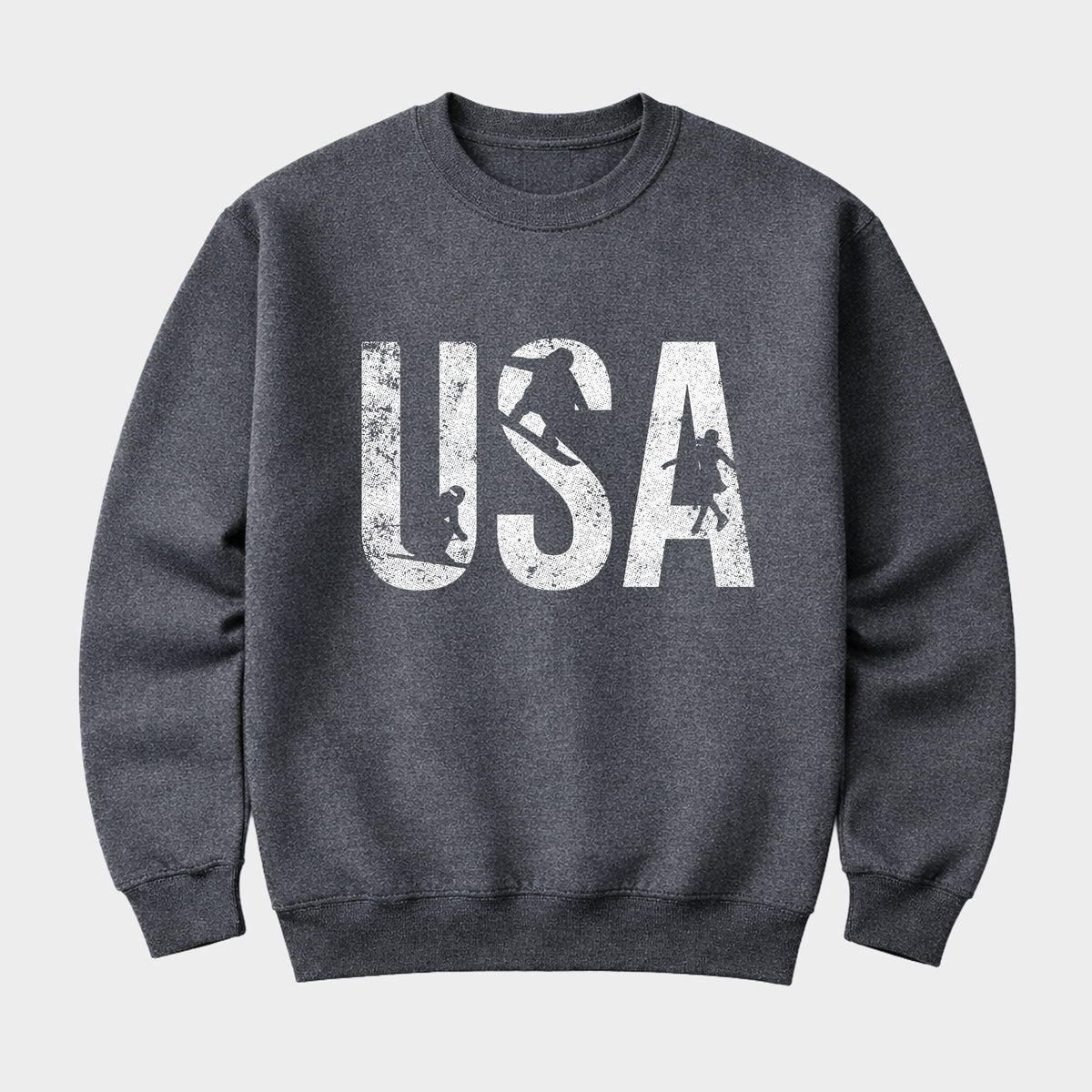 USA Winter Sports Distressed - Men's Graphic Sweatshirt
