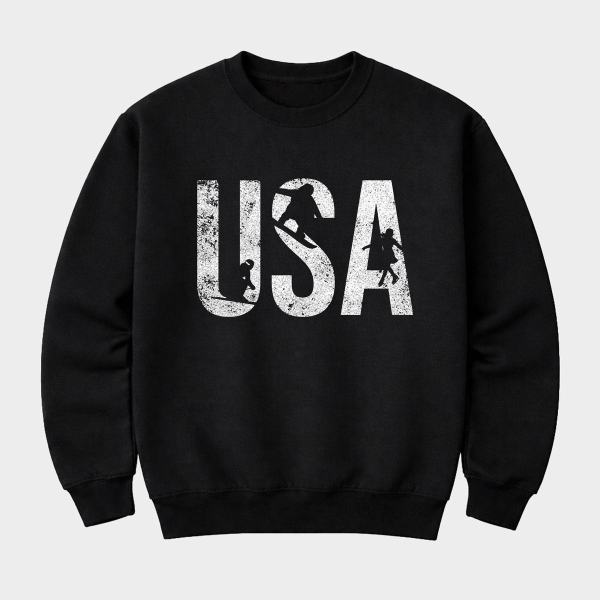 USA Winter Sports Distressed - Men's Graphic Sweatshirt