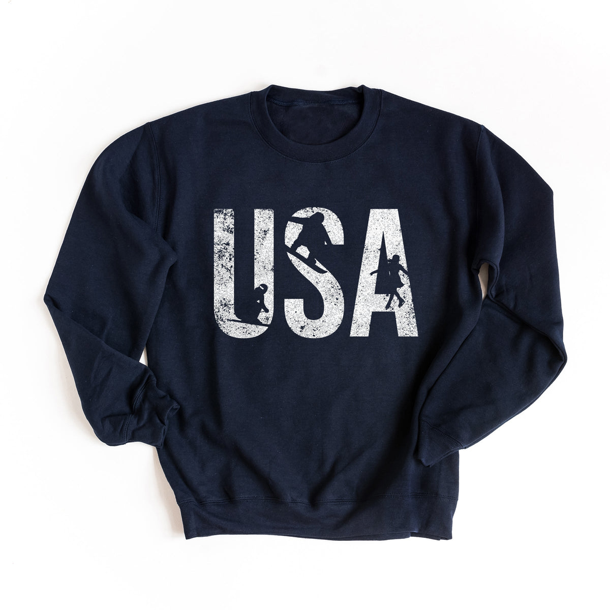 USA Winter Sports Distressed - Women's Graphic Sweatshirt
