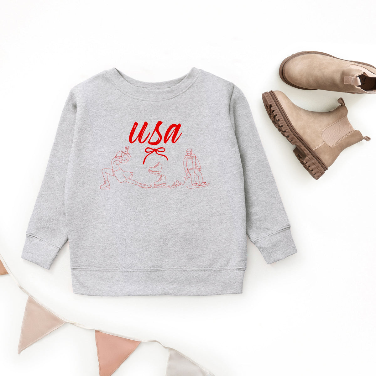 USA Winter Sports One Line - Youth Graphic Sweatshirt