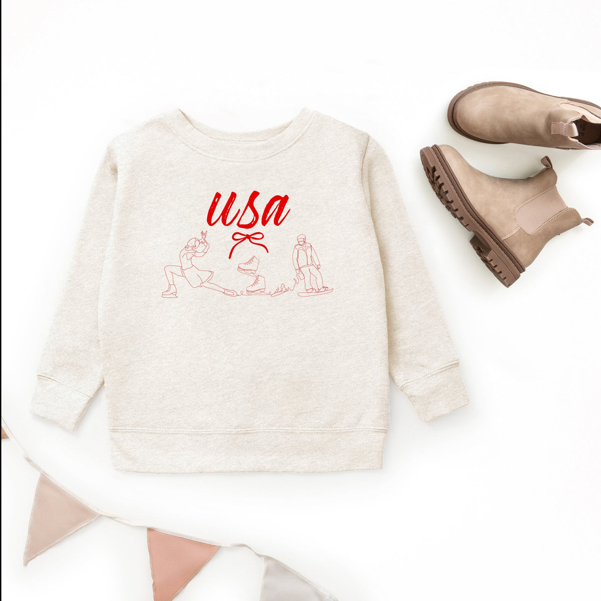 USA Winter Sports One Line - Youth Graphic Sweatshirt