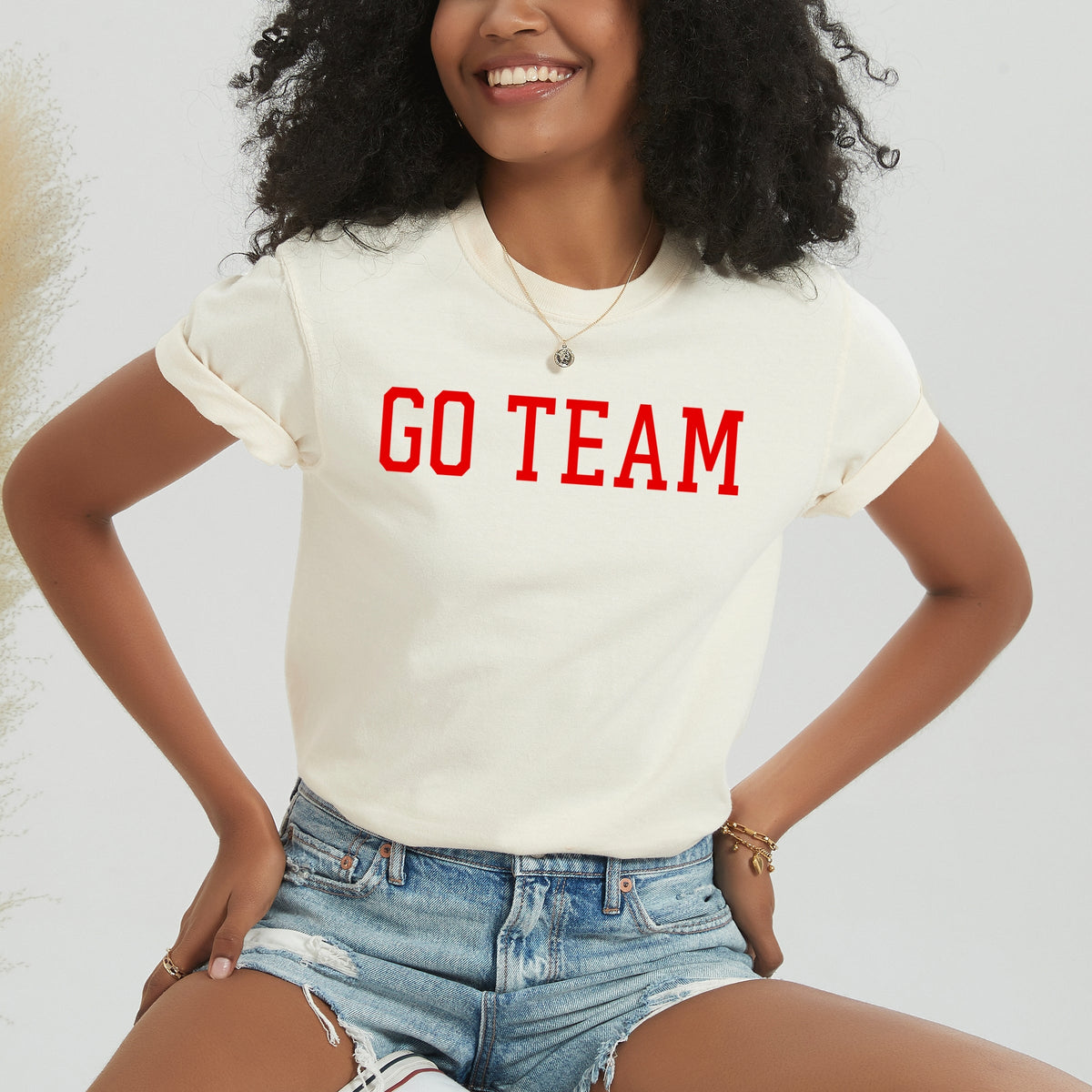 Go Team Varsity - Women's Garment Dyed Graphic T-Shirt