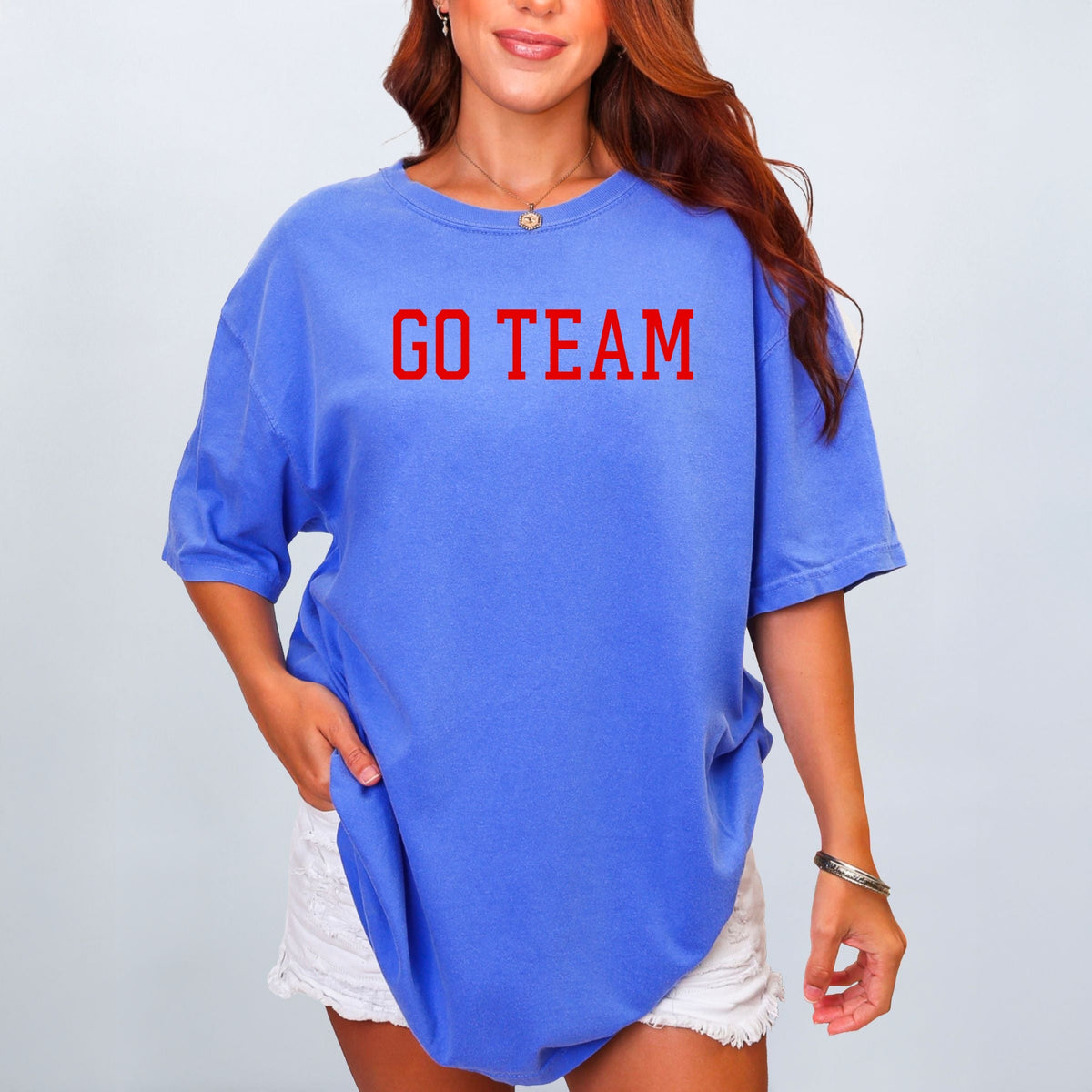 Go Team Varsity - Women's Garment Dyed Graphic T-Shirt