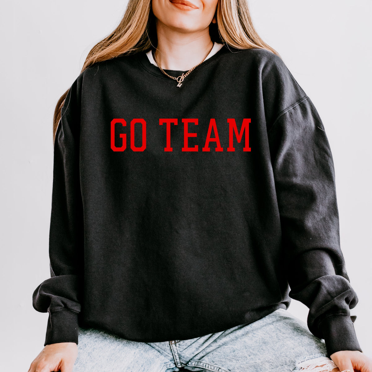 Go Team Varsity - Women's Lightweight Garment Dyed Sweatshirt