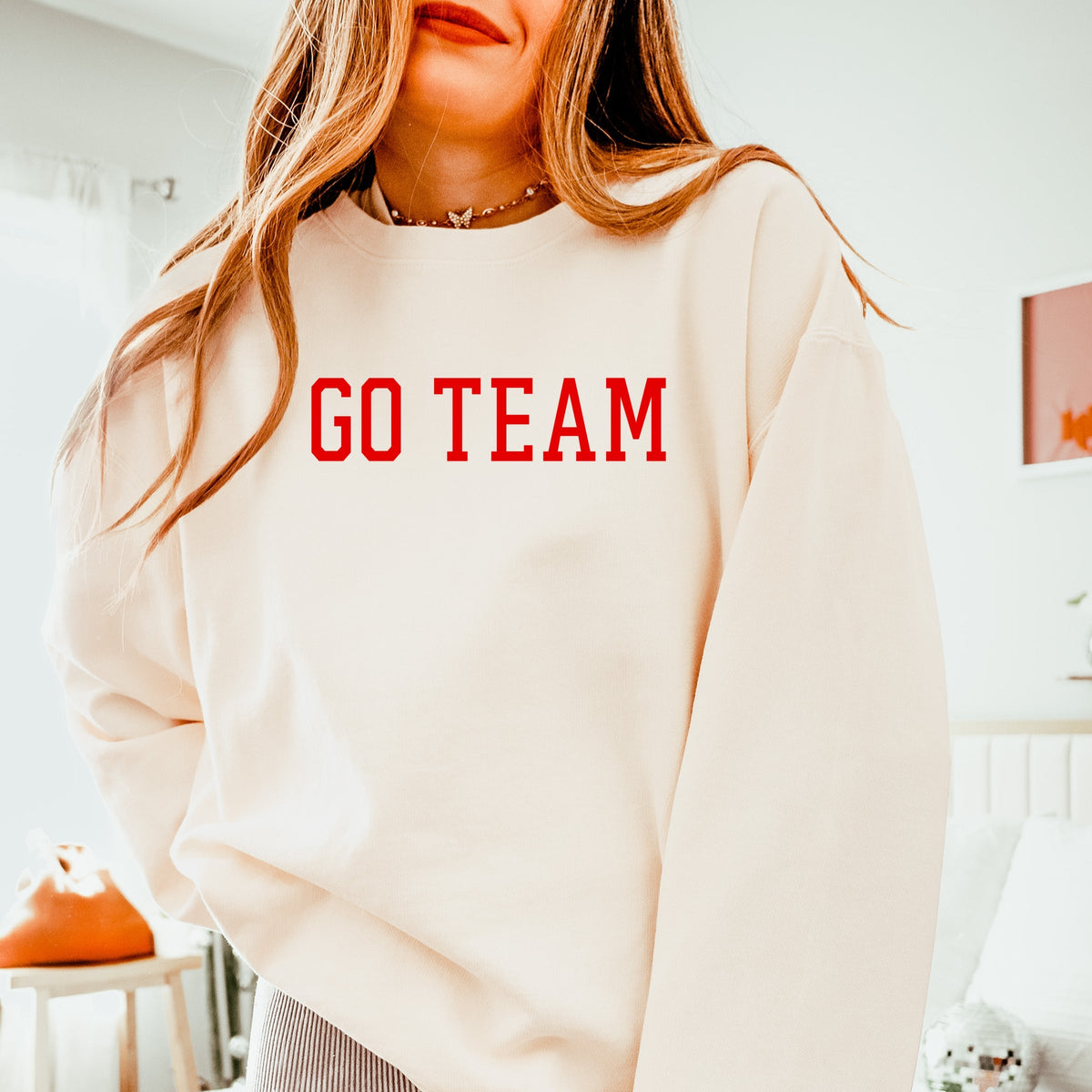 Go Team Varsity - Women's Lightweight Garment Dyed Sweatshirt