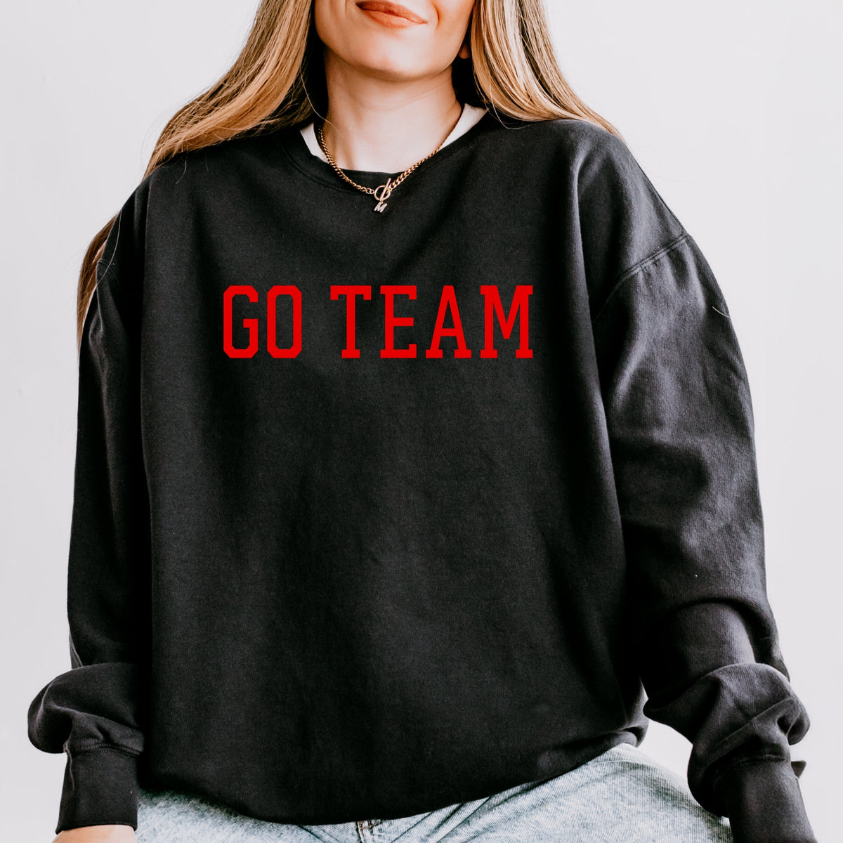 Go Team Varsity - Women's Lightweight Garment Dyed Sweatshirt
