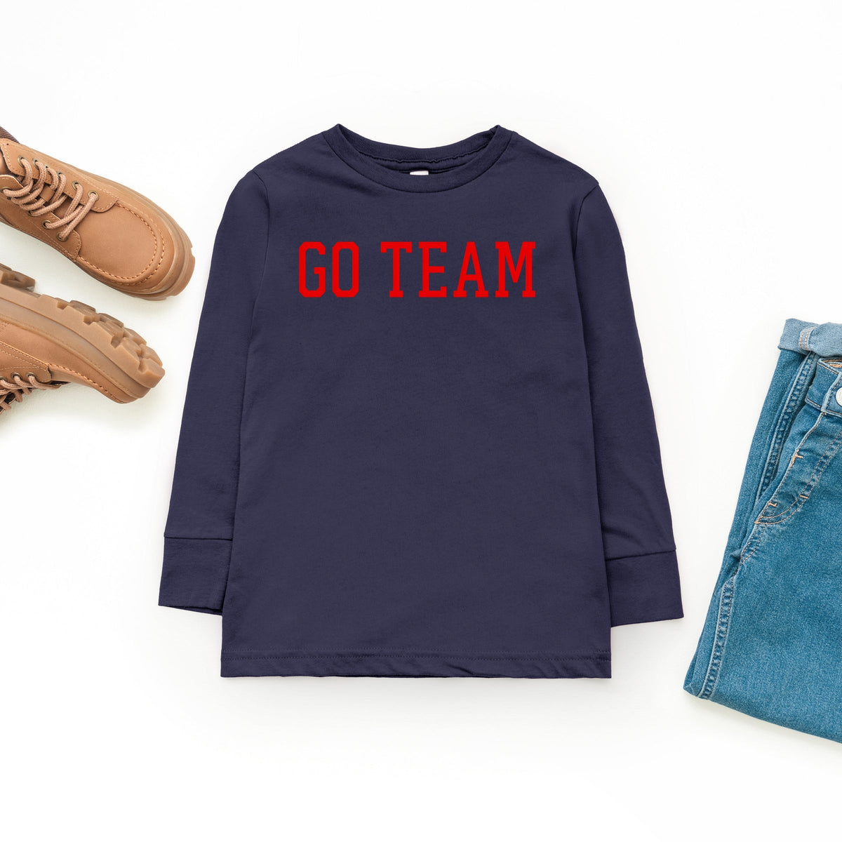 Go Team Varsity - Youth Long Sleeve Graphic T-Shirt
