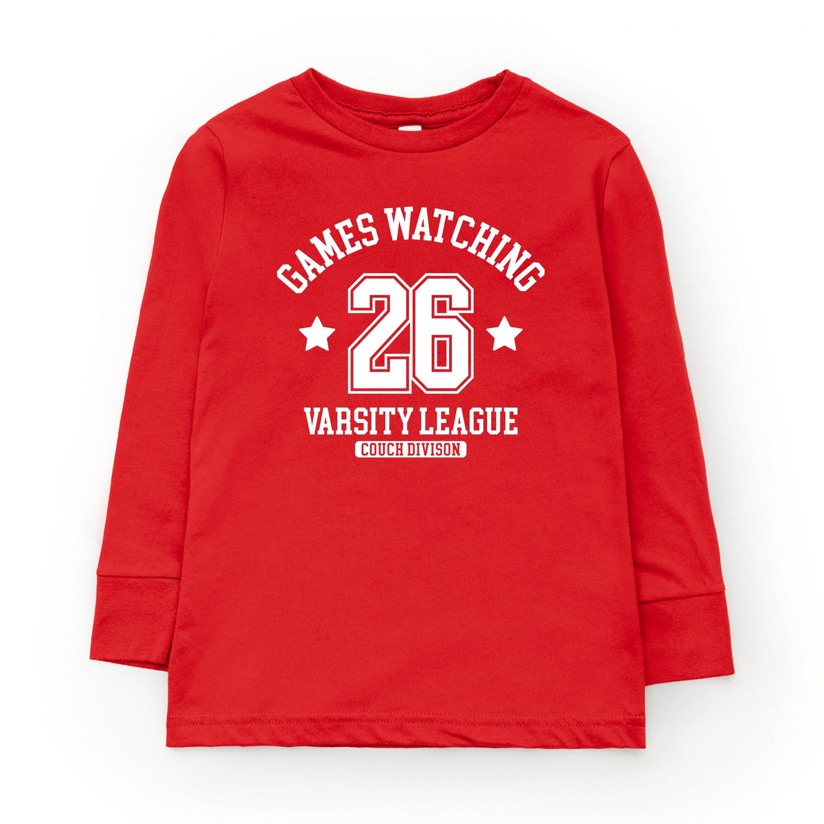 Games Watching Varsity League - Youth Long Sleeve Graphic T-Shirt