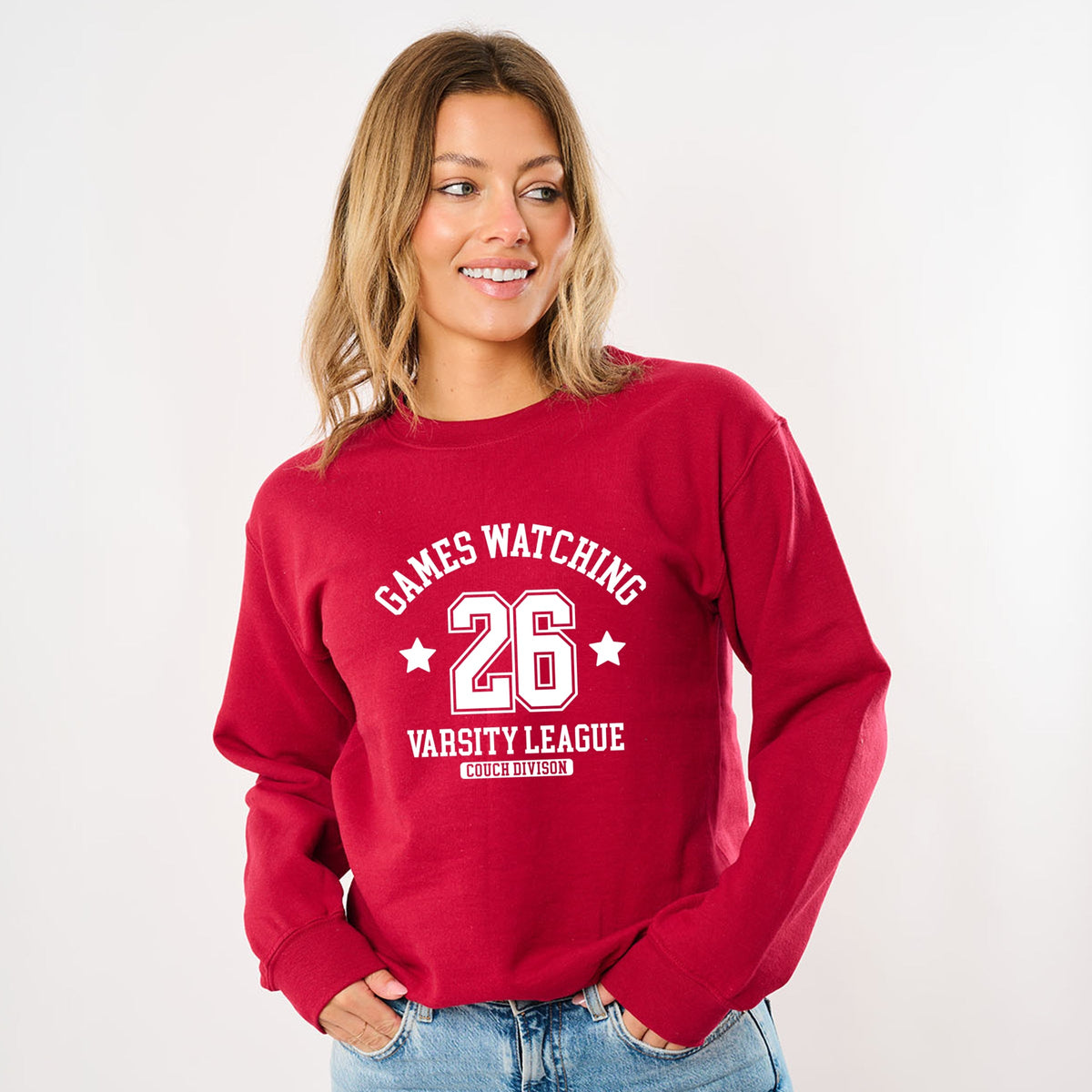 Games Watching Varsity League - Women's Graphic Sweatshirt