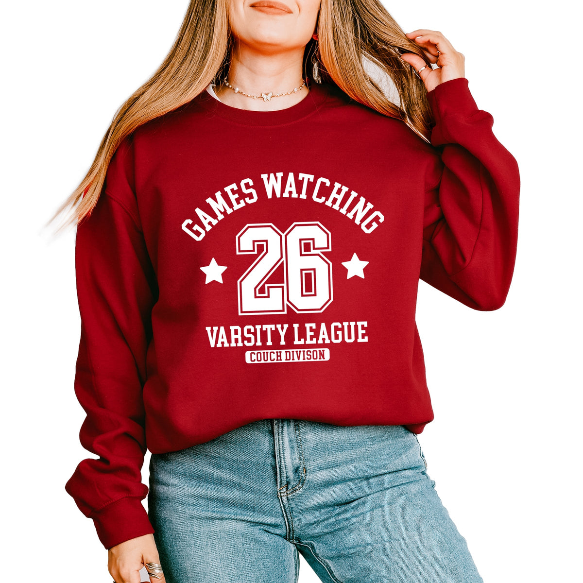 Games Watching Varsity League - Women's Graphic Sweatshirt