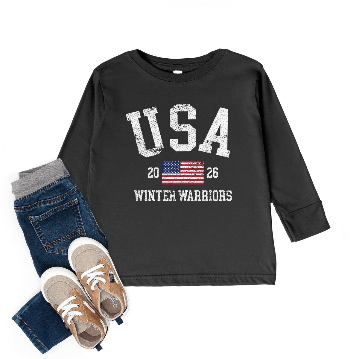 USA Winter Warriors - Toddler Long Sleeve Graphic Tee