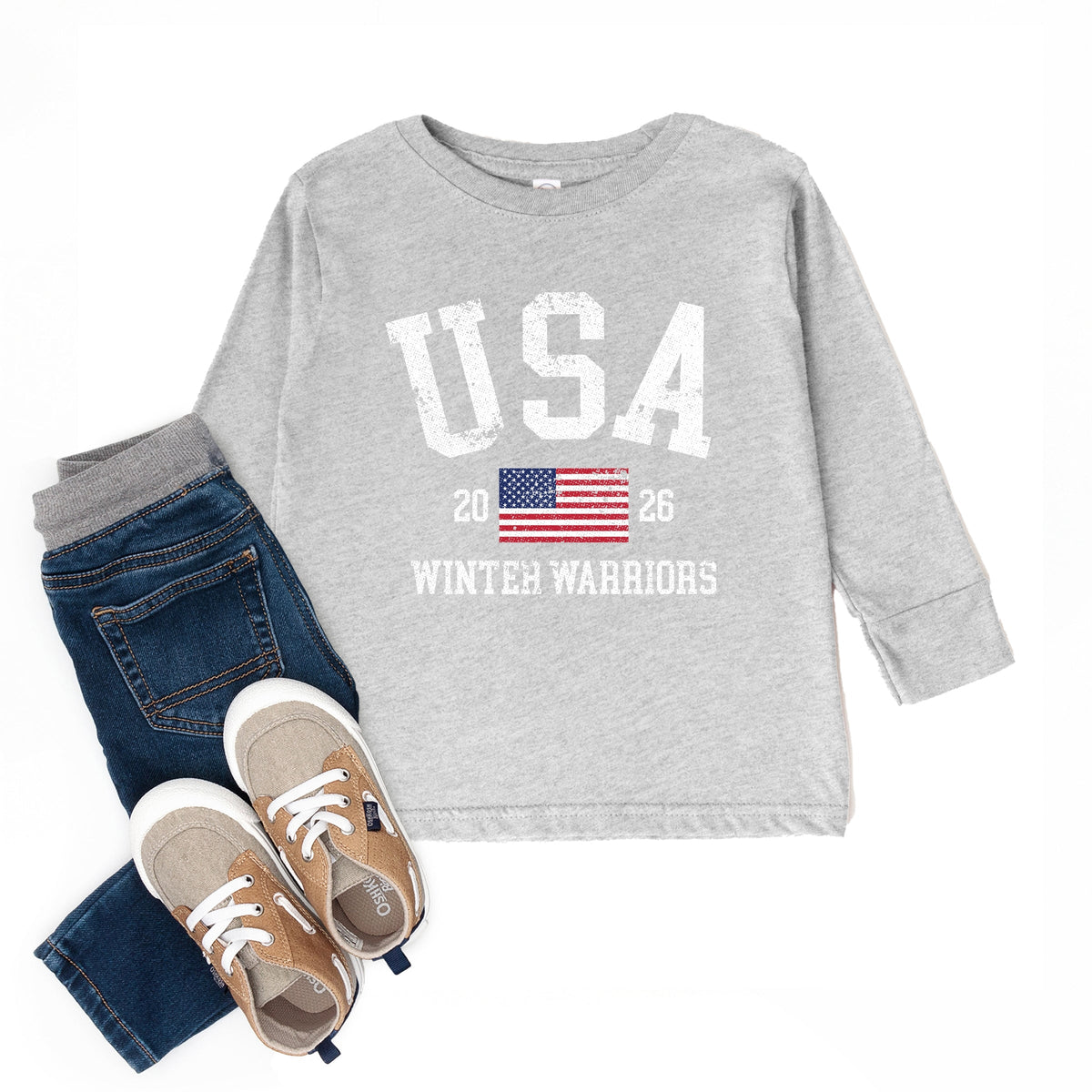 USA Winter Warriors - Toddler Long Sleeve Graphic Tee