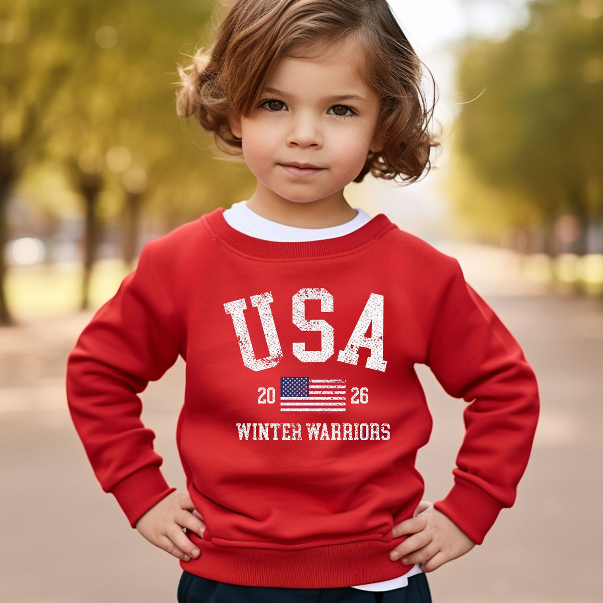 USA Winter Warriors - Toddler Graphic Sweatshirt