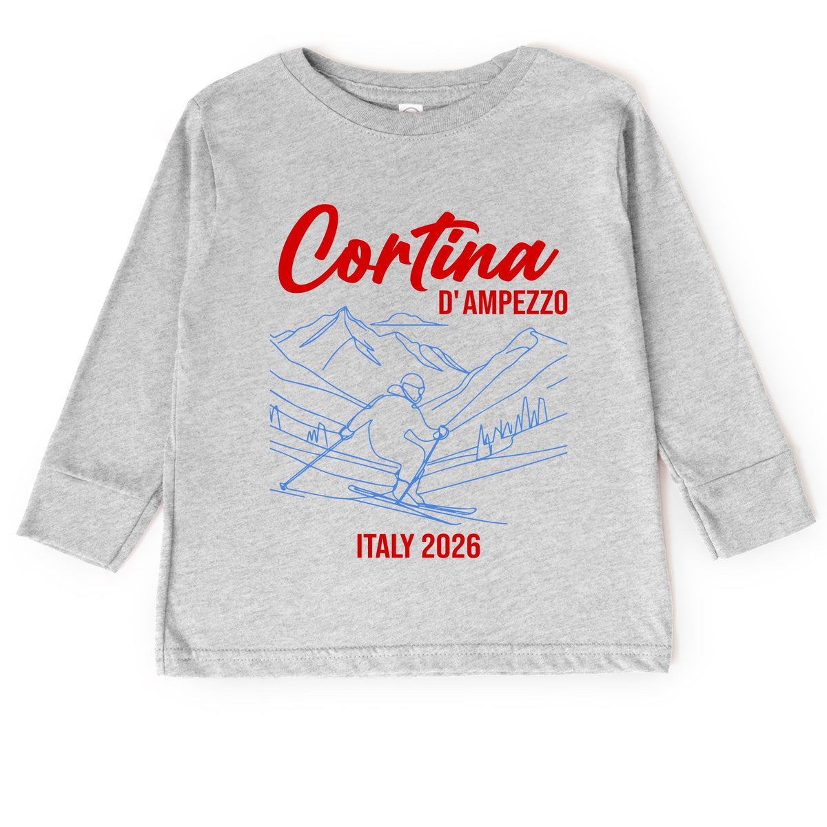 Cortina D'Ampezzo Ski - Toddler Long Sleeve Graphic Tee
