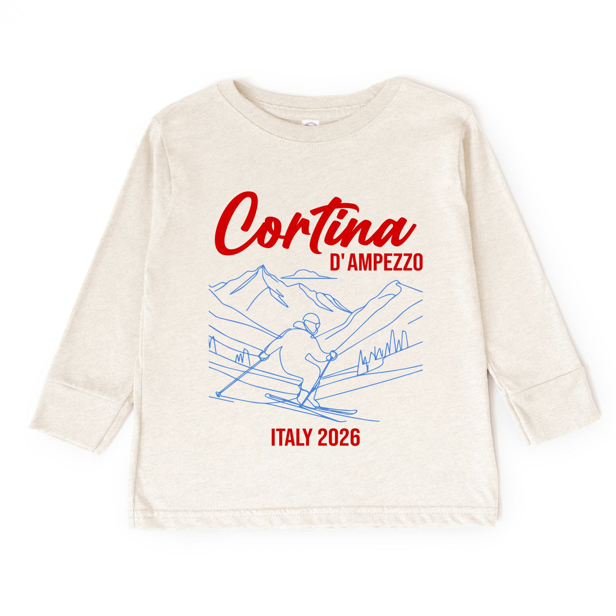 Cortina D'Ampezzo Ski - Toddler Long Sleeve Graphic Tee