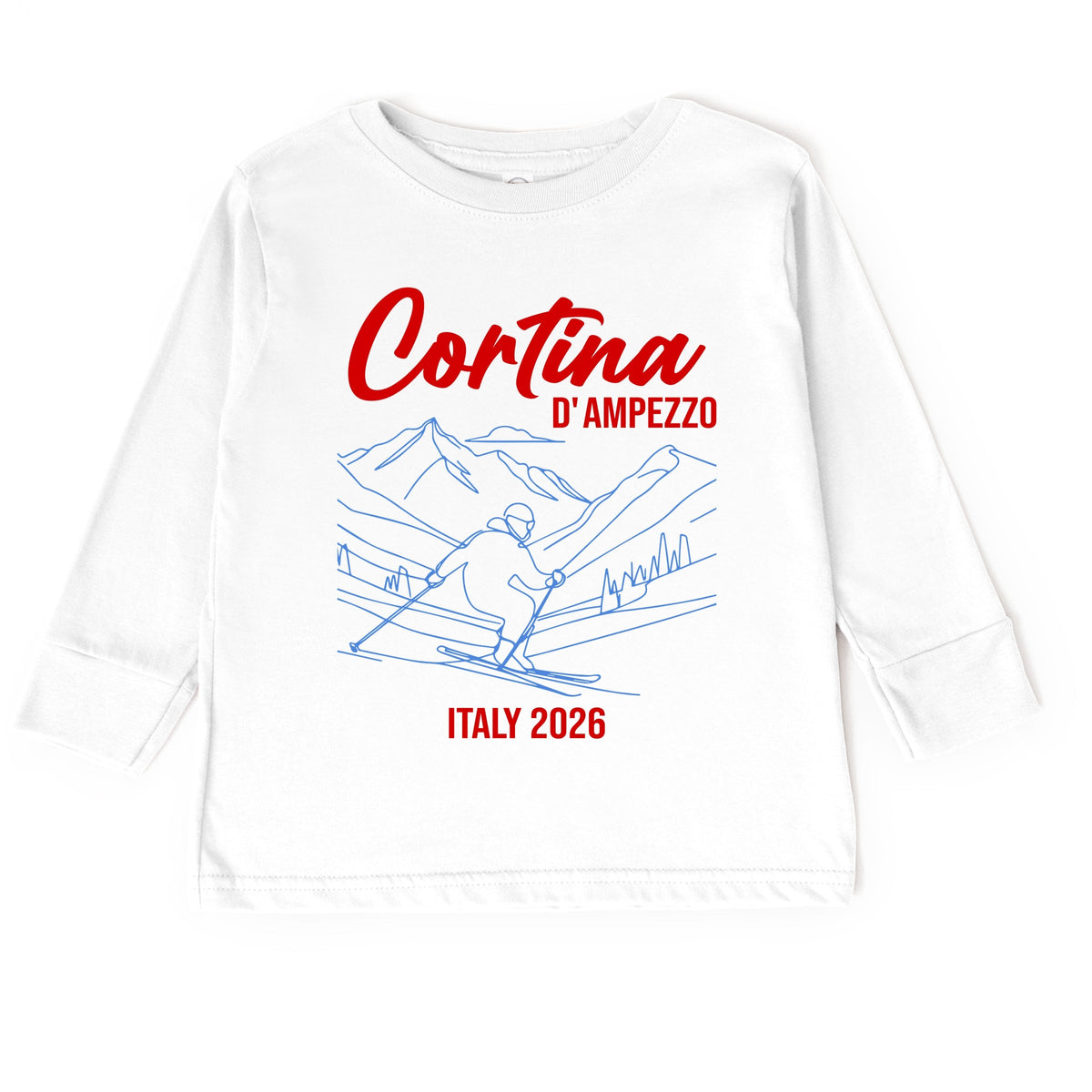 Cortina D'Ampezzo Ski - Toddler Long Sleeve Graphic Tee