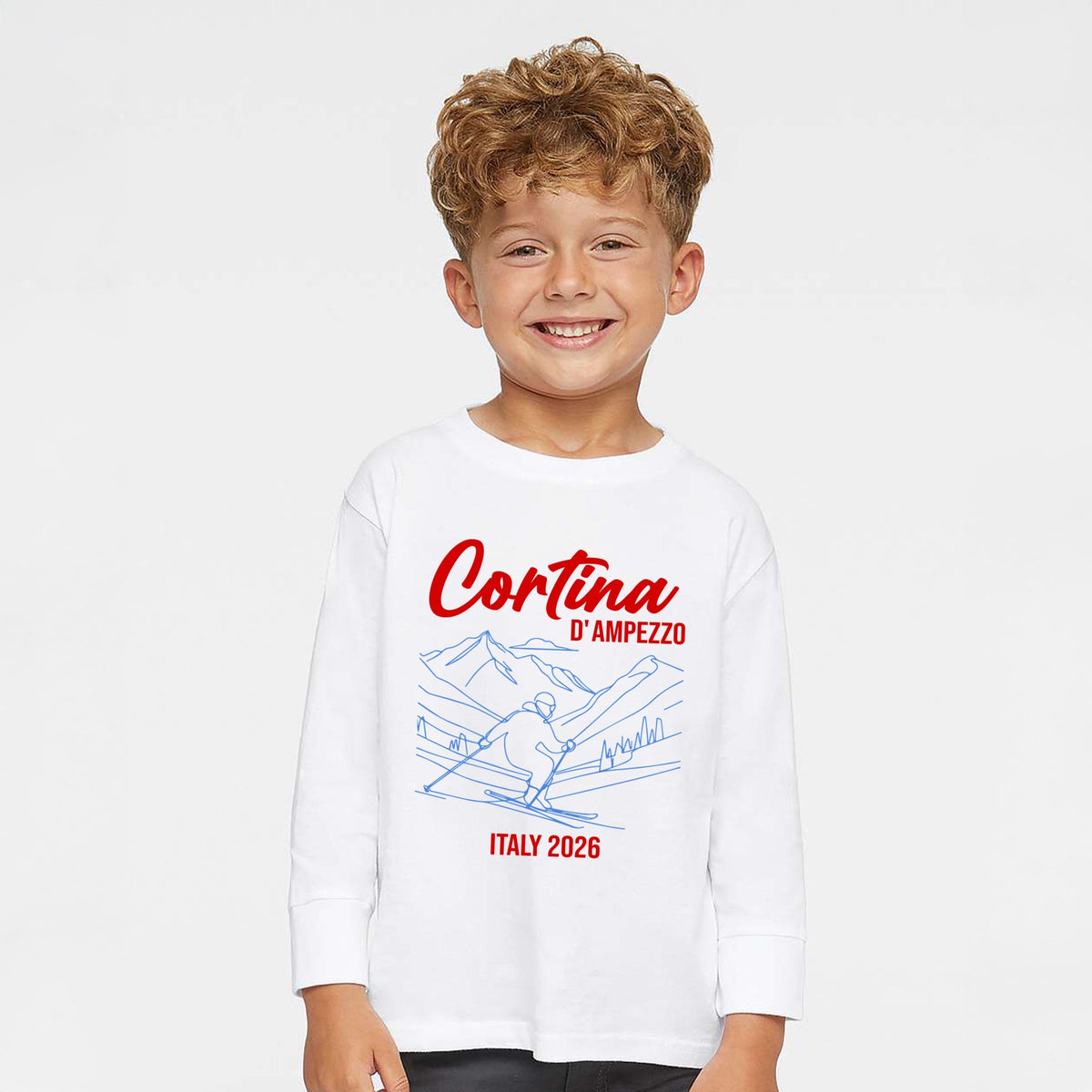 Cortina D'Ampezzo Ski - Toddler Long Sleeve Graphic Tee