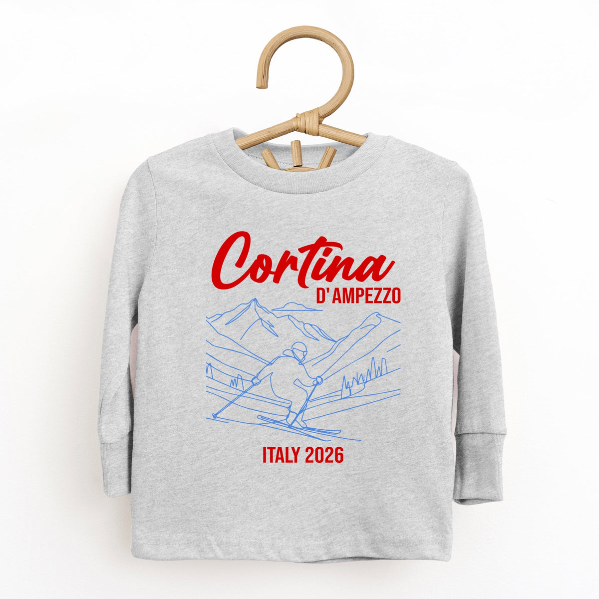 Cortina D'Ampezzo Ski - Toddler Long Sleeve Graphic Tee