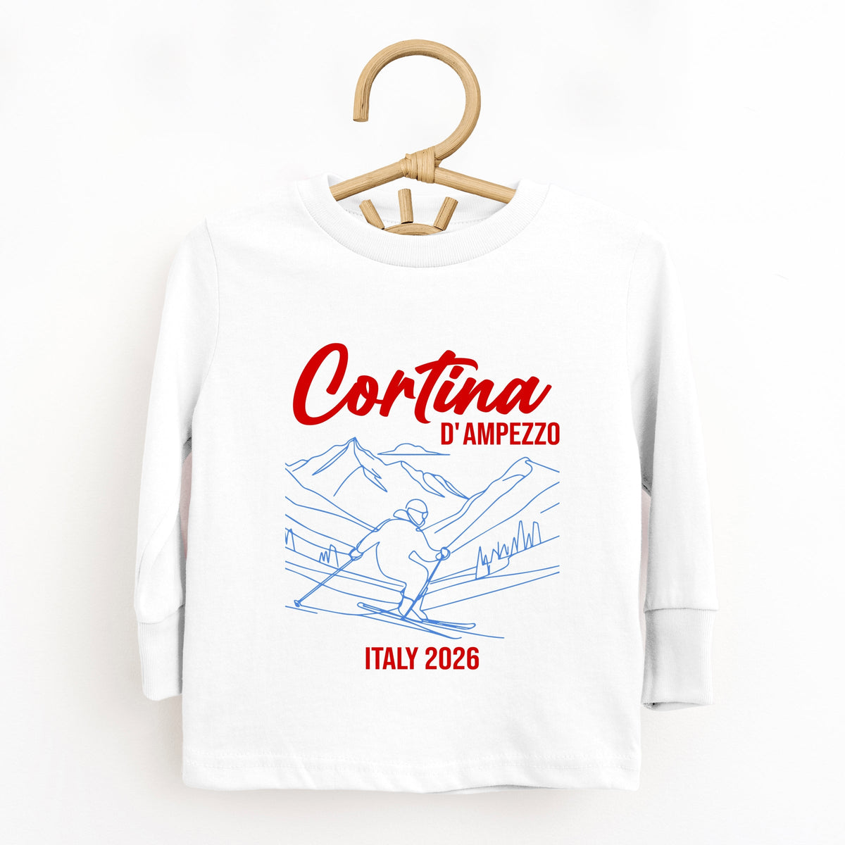 Cortina D'Ampezzo Ski - Toddler Long Sleeve Graphic Tee