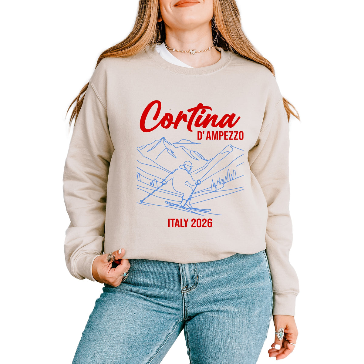 Cortina D'Ampezzo Ski - Women's Graphic Sweatshirt
