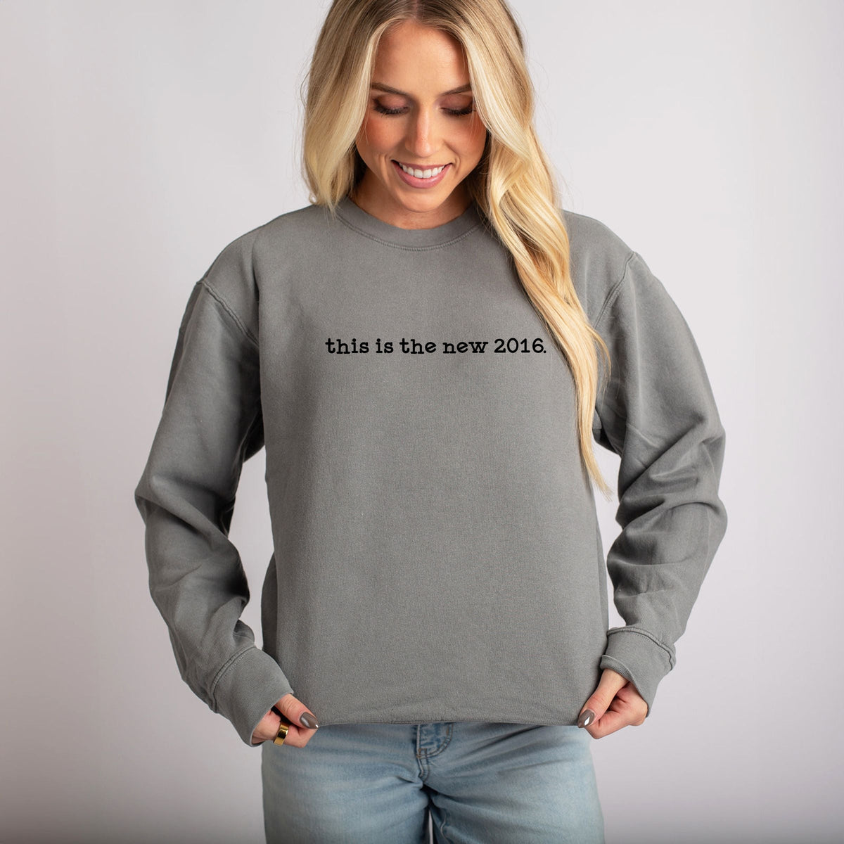 This Is The New 2016 Typewriter - Women's Lightweight Garment Dyed Sweatshirt