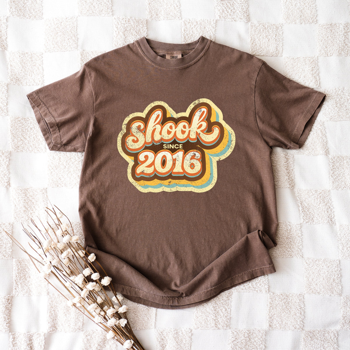 Shook Since 2016 Distressed - Women's Garment Dyed Graphic T-Shirt