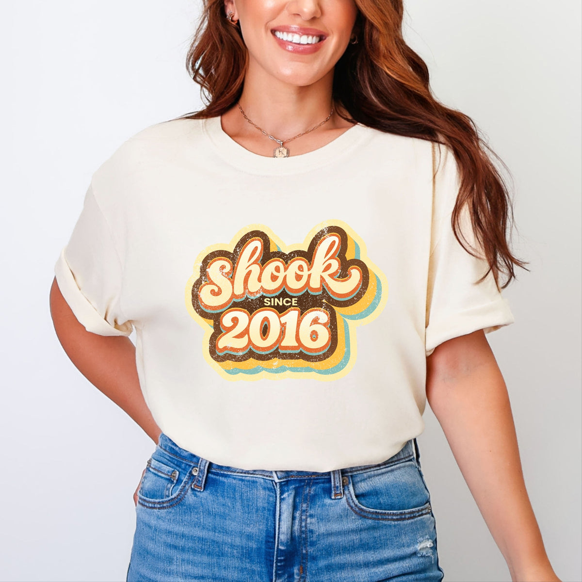 Shook Since 2016 Distressed - Women's Garment Dyed Graphic T-Shirt