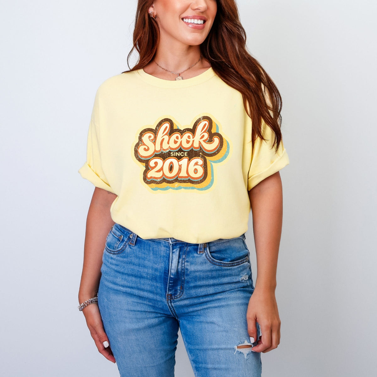 Shook Since 2016 Distressed - Women's Garment Dyed Graphic T-Shirt