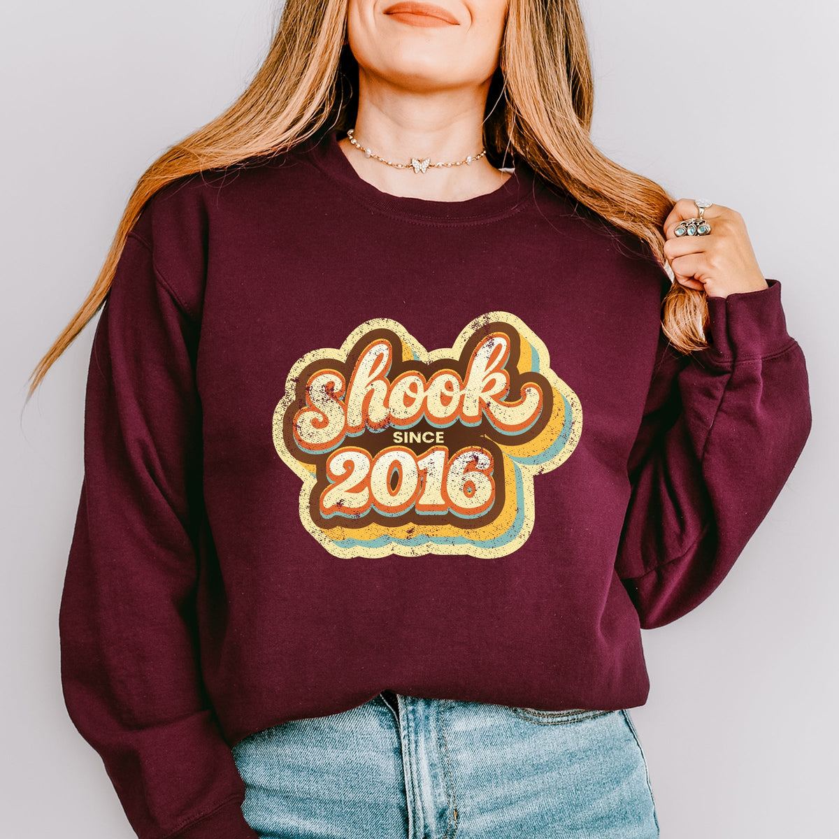 Shook Since 2016 Distressed - Women's Graphic Sweatshirt