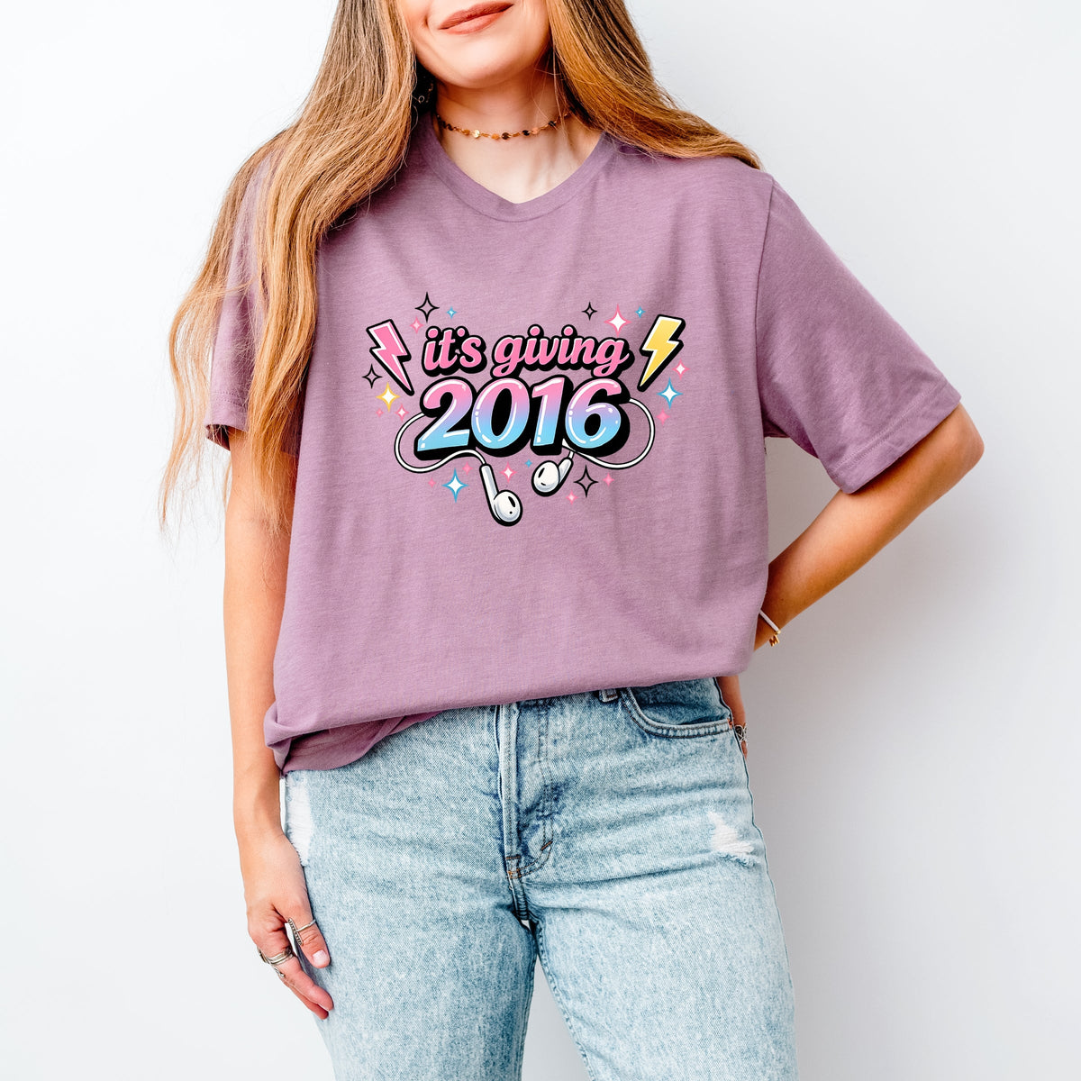 It's Giving 2016 Earbuds - Women's Short Sleeve Graphic T-Shirt