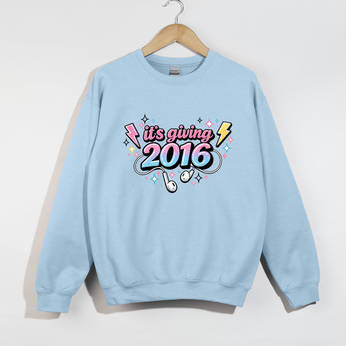 It's Giving 2016 Earbuds - Women's Graphic Sweatshirt