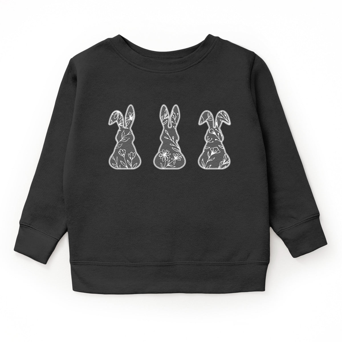 Easter Bunnies Faux Lace  - Youth Graphic Sweatshirt