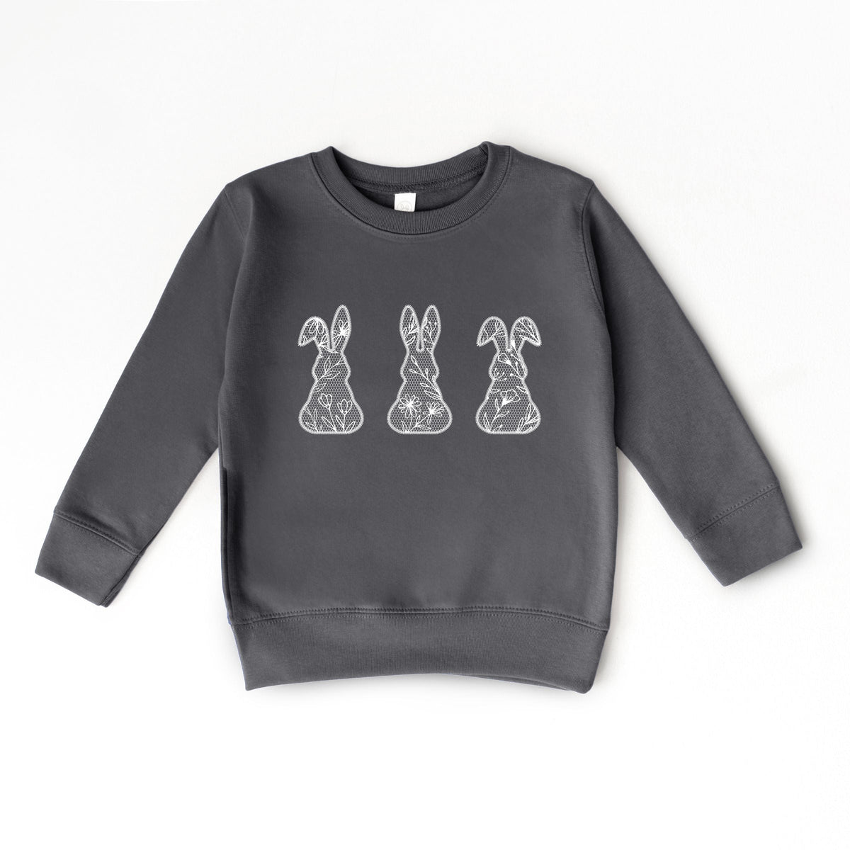 Easter Bunnies Faux Lace  - Youth Graphic Sweatshirt
