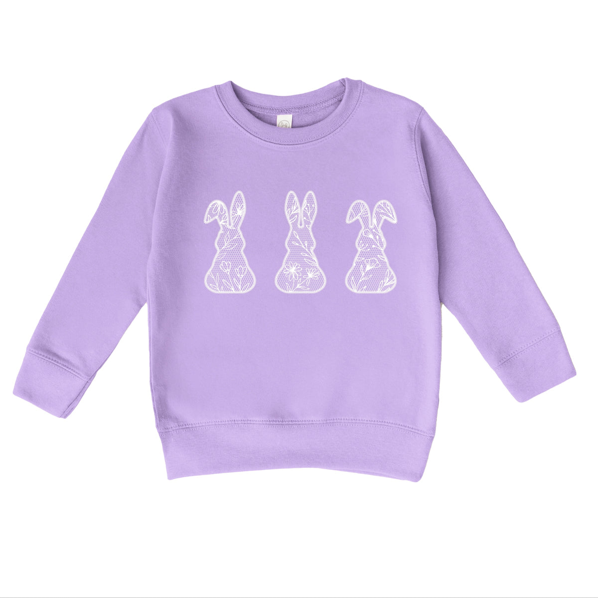 Easter Bunnies Faux Lace  - Toddler Graphic Sweatshirt