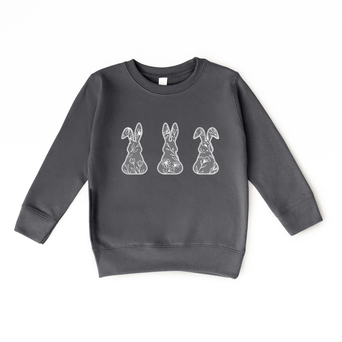 Easter Bunnies Faux Lace  - Toddler Graphic Sweatshirt