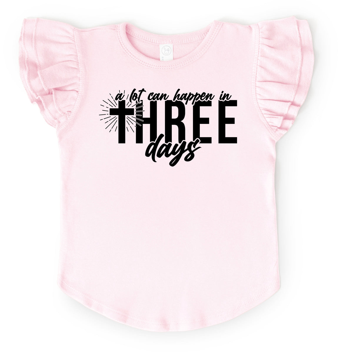 A Lot Can Happen In Three Days - Flutter Sleeve Graphic T-Shirt