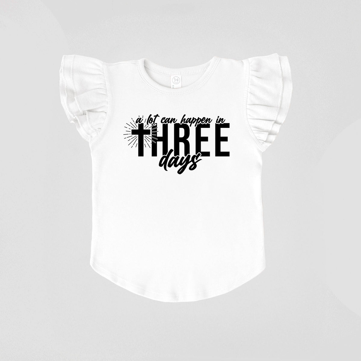 A Lot Can Happen In Three Days - Flutter Sleeve Graphic T-Shirt