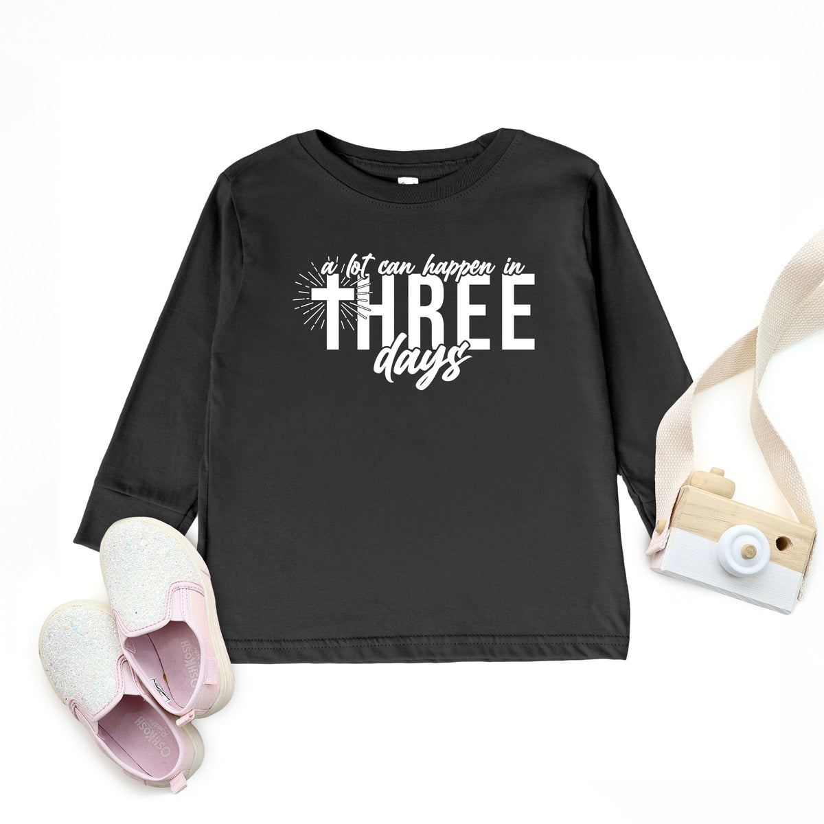A Lot Can Happen In Three Days - Toddler Long Sleeve Graphic Tee