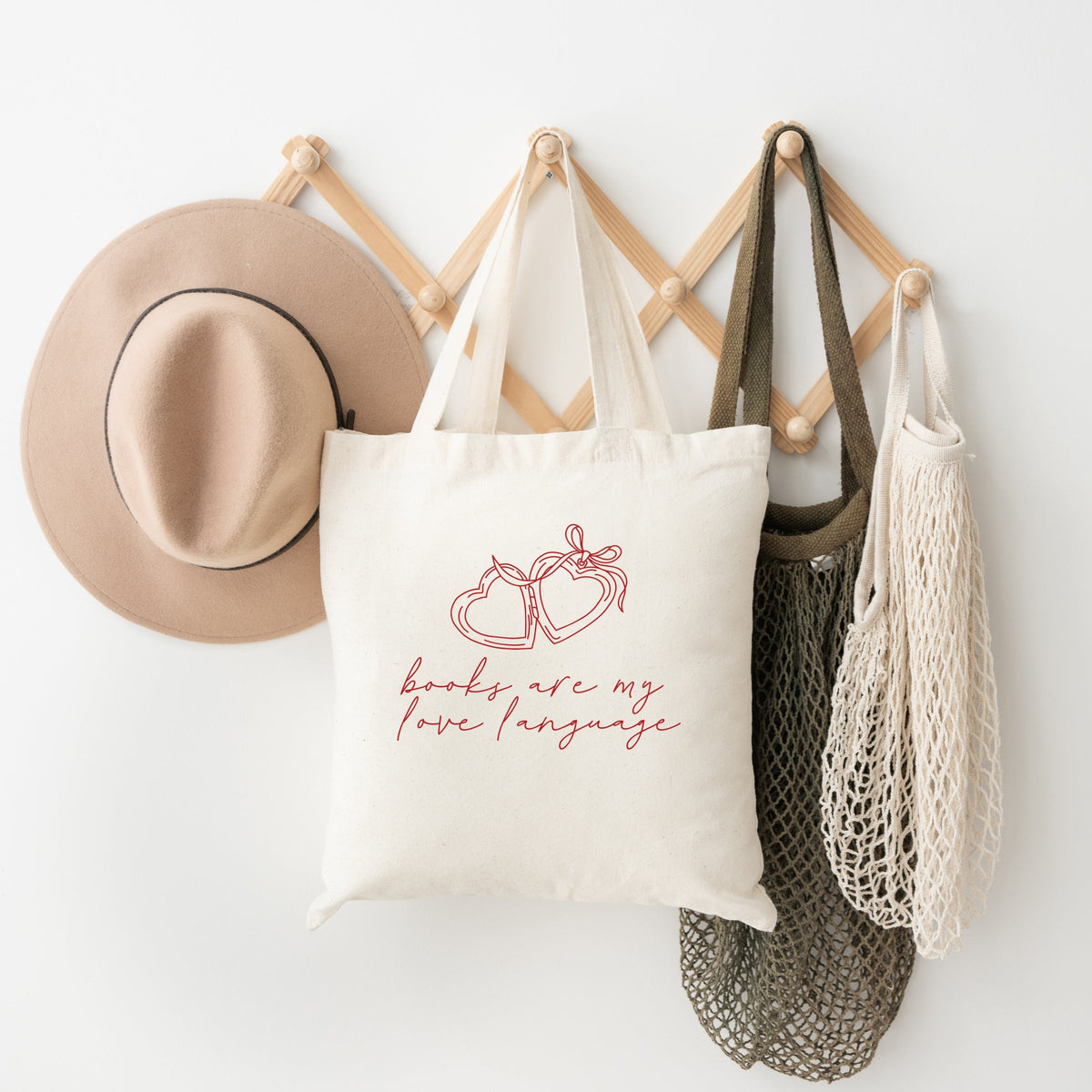 Books Are My Love Language Locket - Canvas Tote