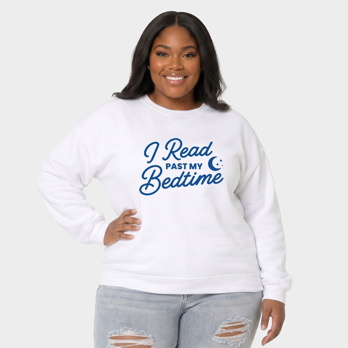 I Read Past My Bedtime - Women's Plus Sweatshirt