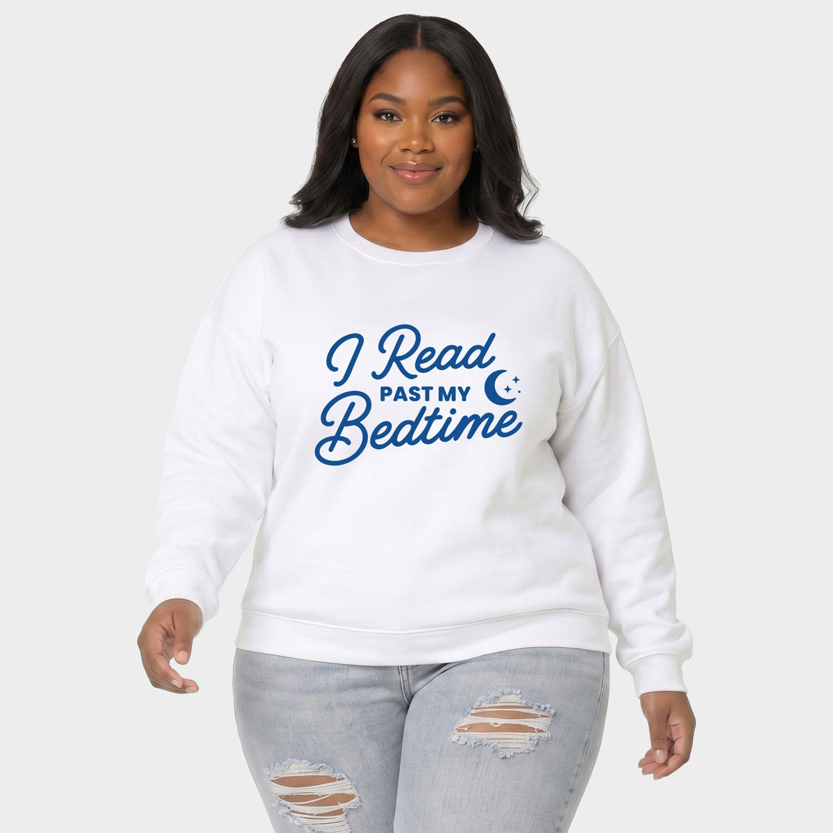 I Read Past My Bedtime - Women's Plus Sweatshirt