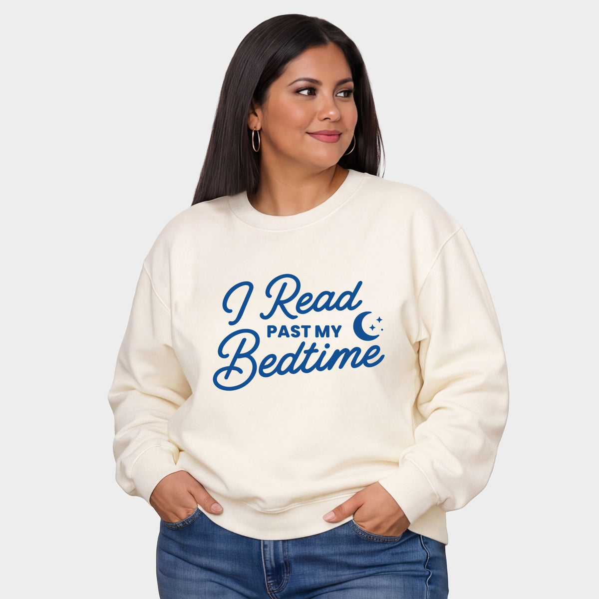 I Read Past My Bedtime - Women's Plus Sweatshirt