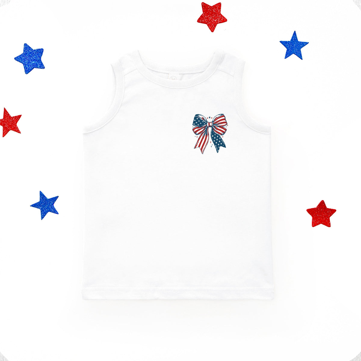 Patriotic Bow Stars - Youth Tank Top