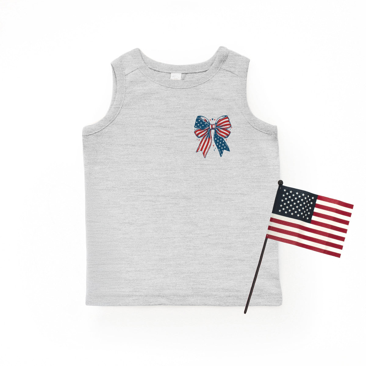 Patriotic Bow Stars - Youth Tank Top
